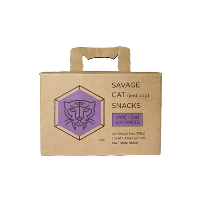 Savage Cat Rabbit Head Feet Frz Treats