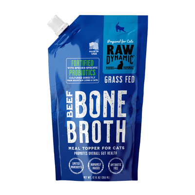 Raw Dynamic Cat Bone Broth Beef 12oz