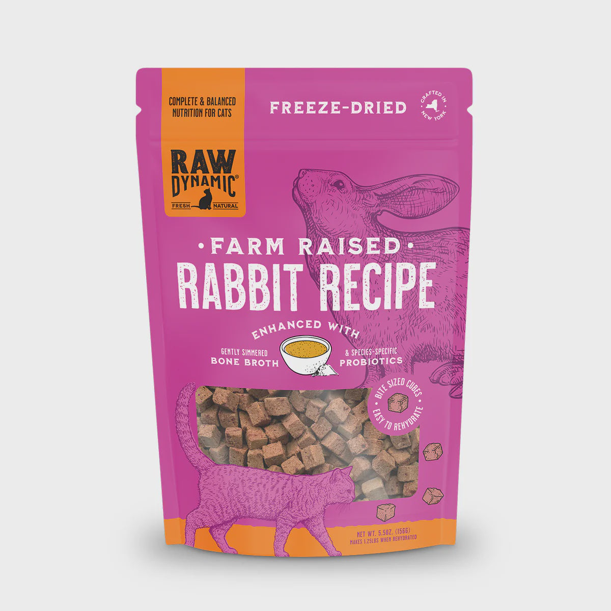 Raw Dynamic Freeze-Dried Raw Rabbit Formula for Cats 5.5oz