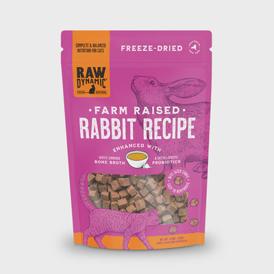 Raw Dynamic Freeze-Dried Raw Rabbit Formula for Cats 5.5oz