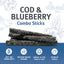 Icelandic Dog Cod & Blueberry Combo Sticks 2oz