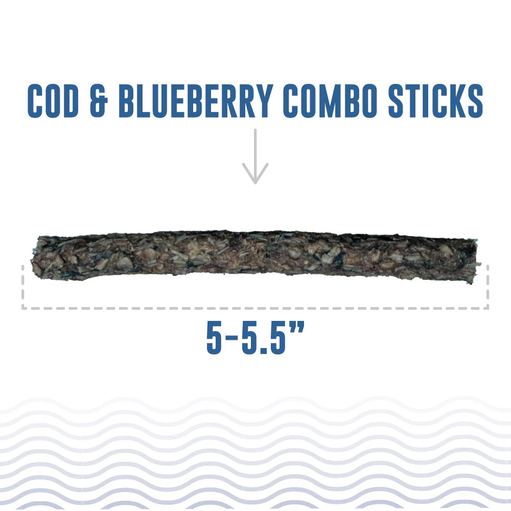 Icelandic Dog Cod & Blueberry Combo Sticks 2oz