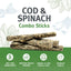 Icelandic Dog Cod & Spinach Combo Sticks 2oz