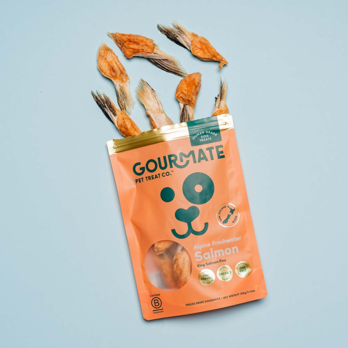 Gourmate Alpine Freshwater Salmon Fin | 100% Salmon Treat 100g