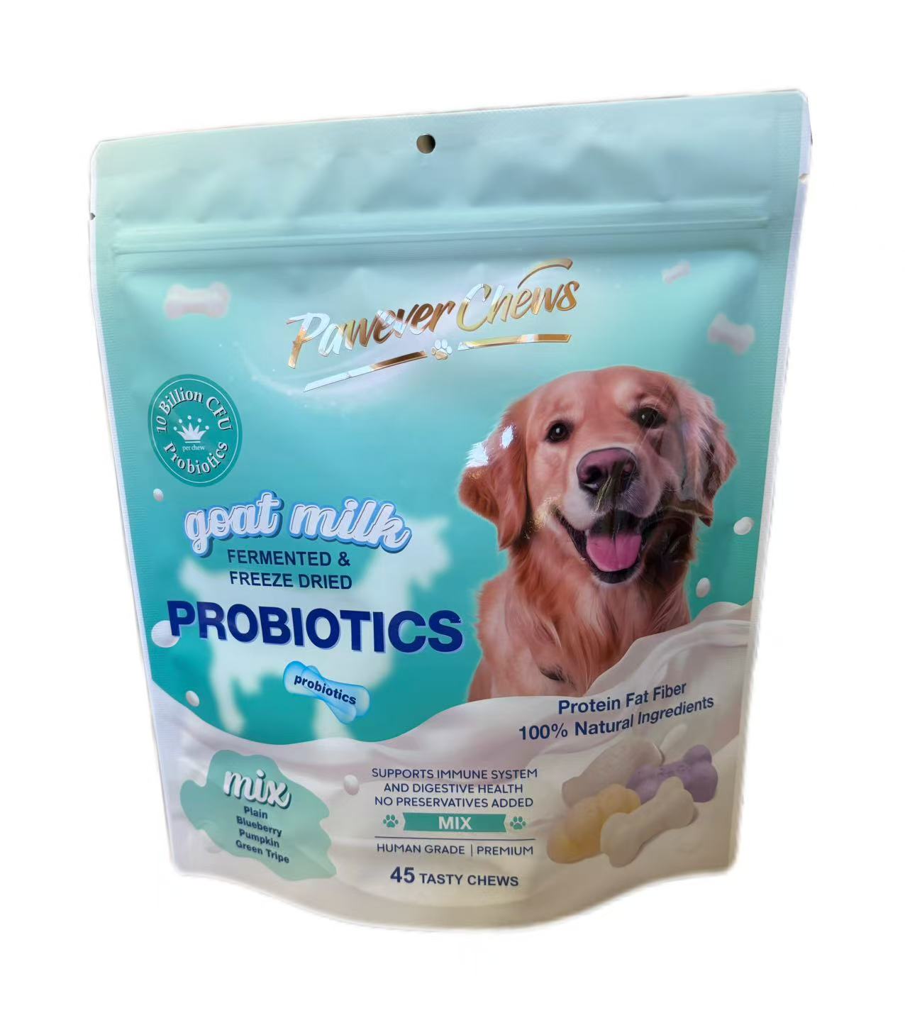 Pawever Chews Goat Milk Fermented&Freeze Dried Probiotics
