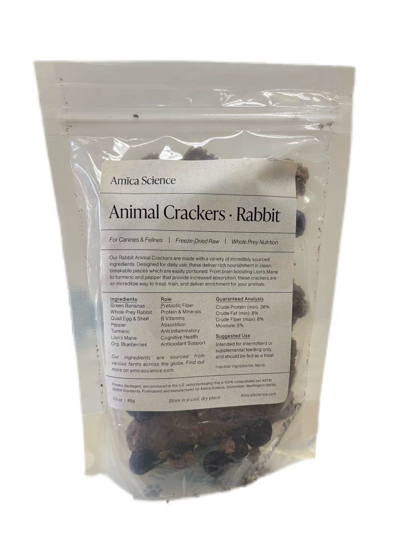 Amica Science Freeze Dried Animal Crackers - Rabbit 3oz