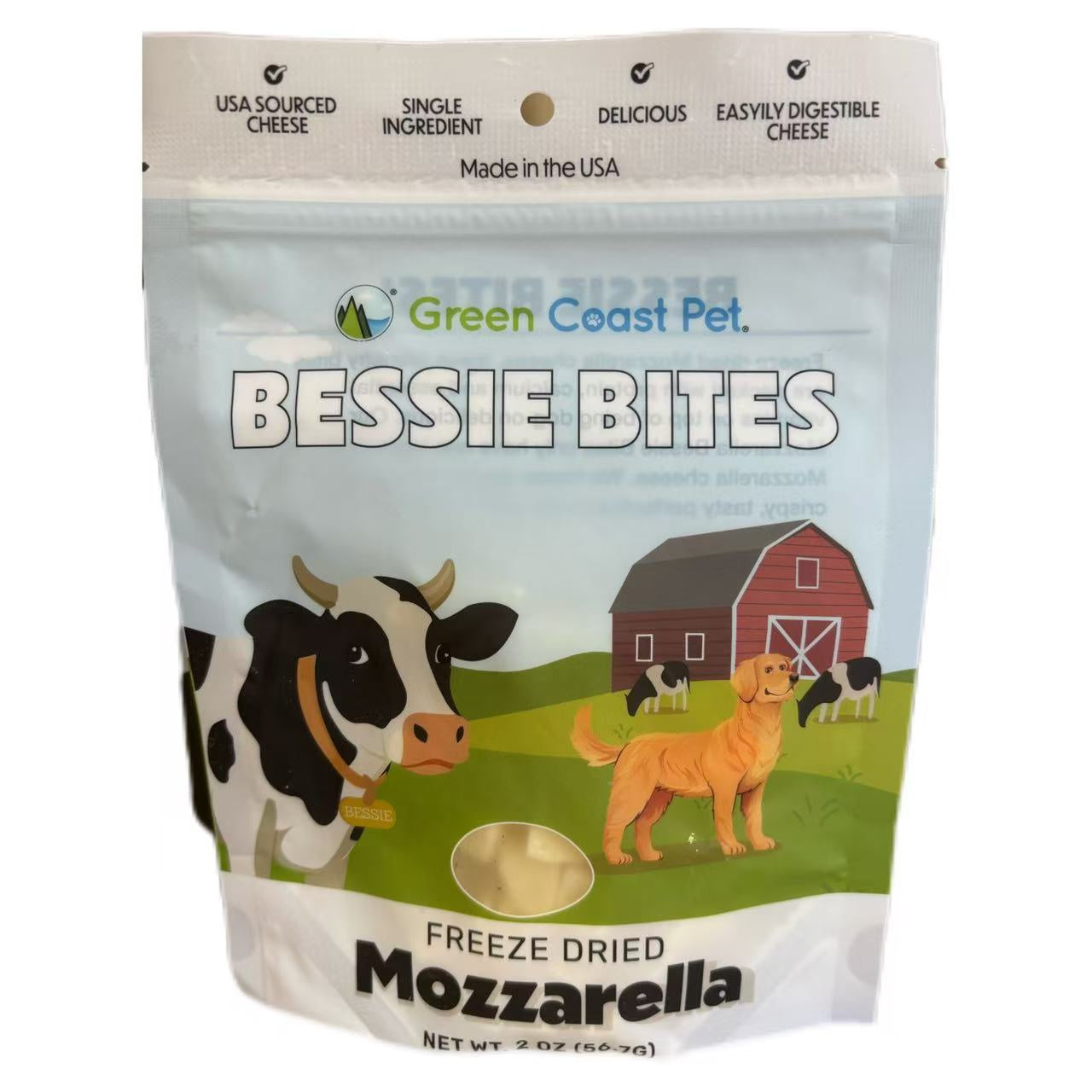 Green Coast Pet Freeze Dried Mozzarella Cheese 2oz