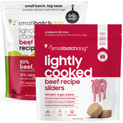 SmallBatch Dog Lightly Cooked  Beef Frozen-2lb
