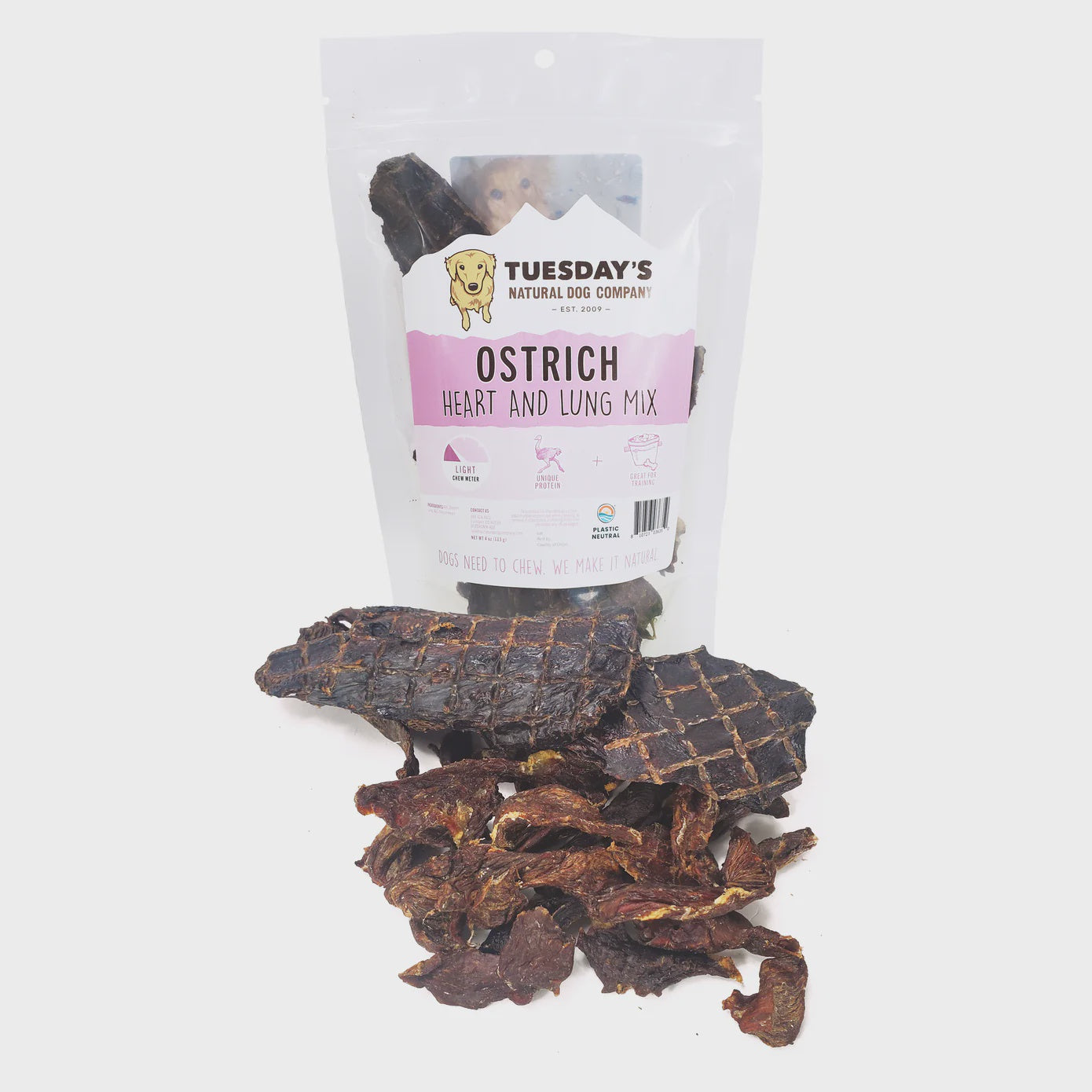 Tuesday's Ostrich Organ (Heart & Lung) Mix - 4 oz