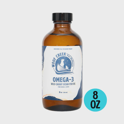 WoofCeek Omega-3 Ocean Fish Oil for Dogs + Cats 8oz
