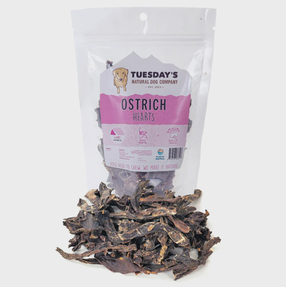 Tuesday's Ostrich Hearts - 4 oz