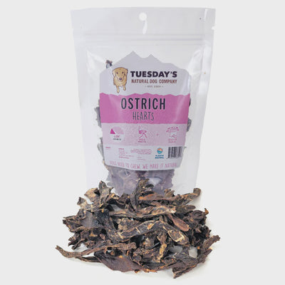 Tuesday's Ostrich Hearts - 4 oz
