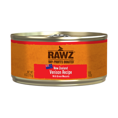 Rawz 94% Venison Recipe with Green Mussels Pate Dog Food