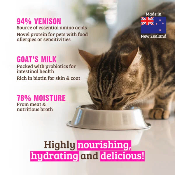 Rawz Cat  94% Venison With Goats Milk Pate Can