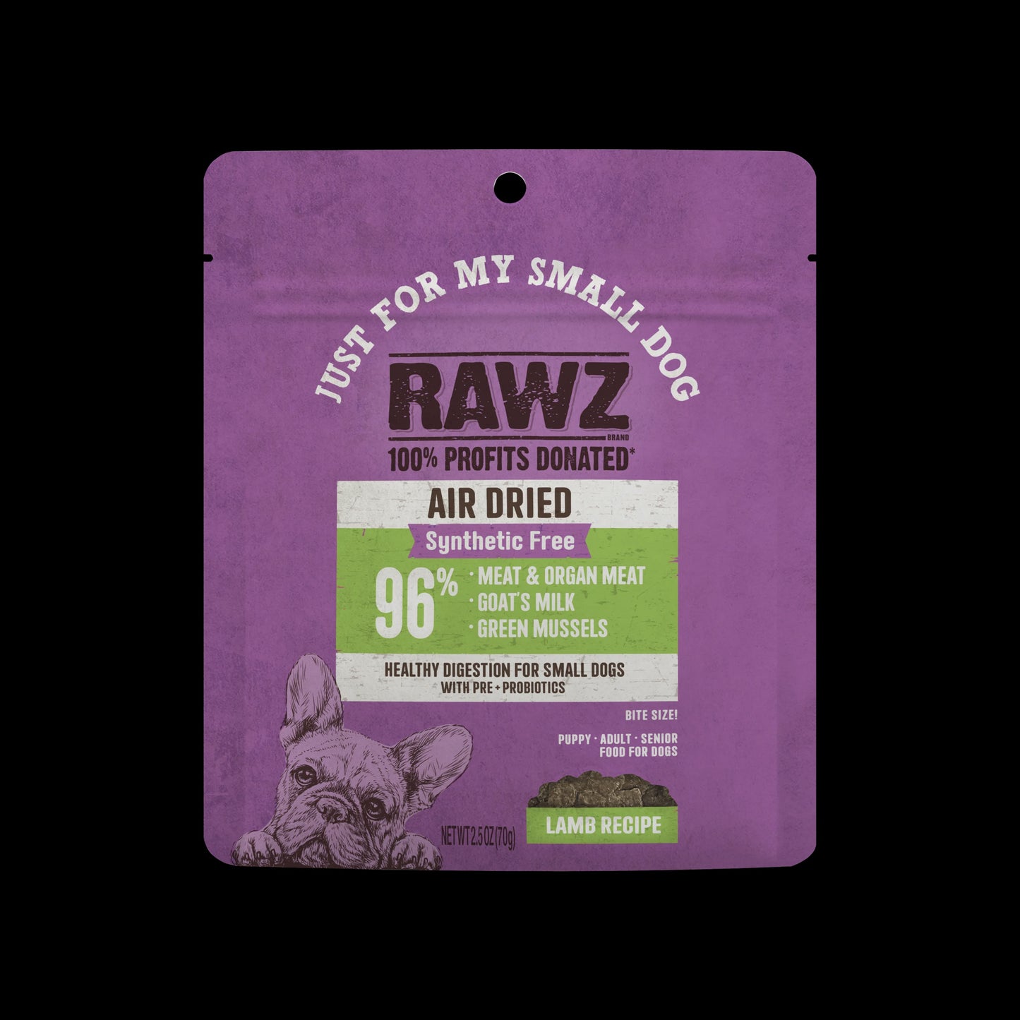 Raw Air Dried "Just For My Small Dog" Lamb Recipe 2.5oz