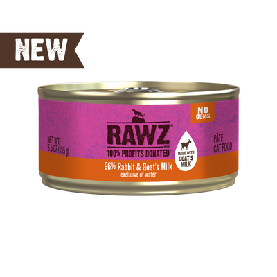 Rawz Cat 96% Rabbit& Goat's Milk Pate-5.5oz