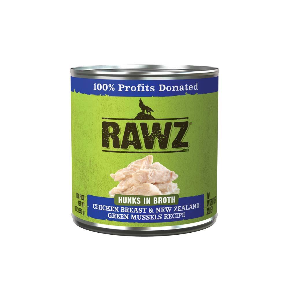 Rawz Dog Can Hunks Chicken Breast & NZGM 10oz