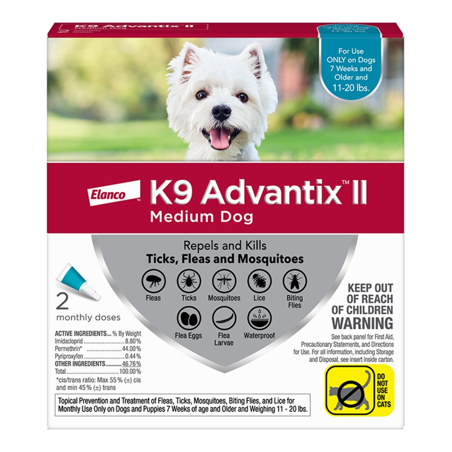 K9 Advantix II Dog Small Green 2 pk