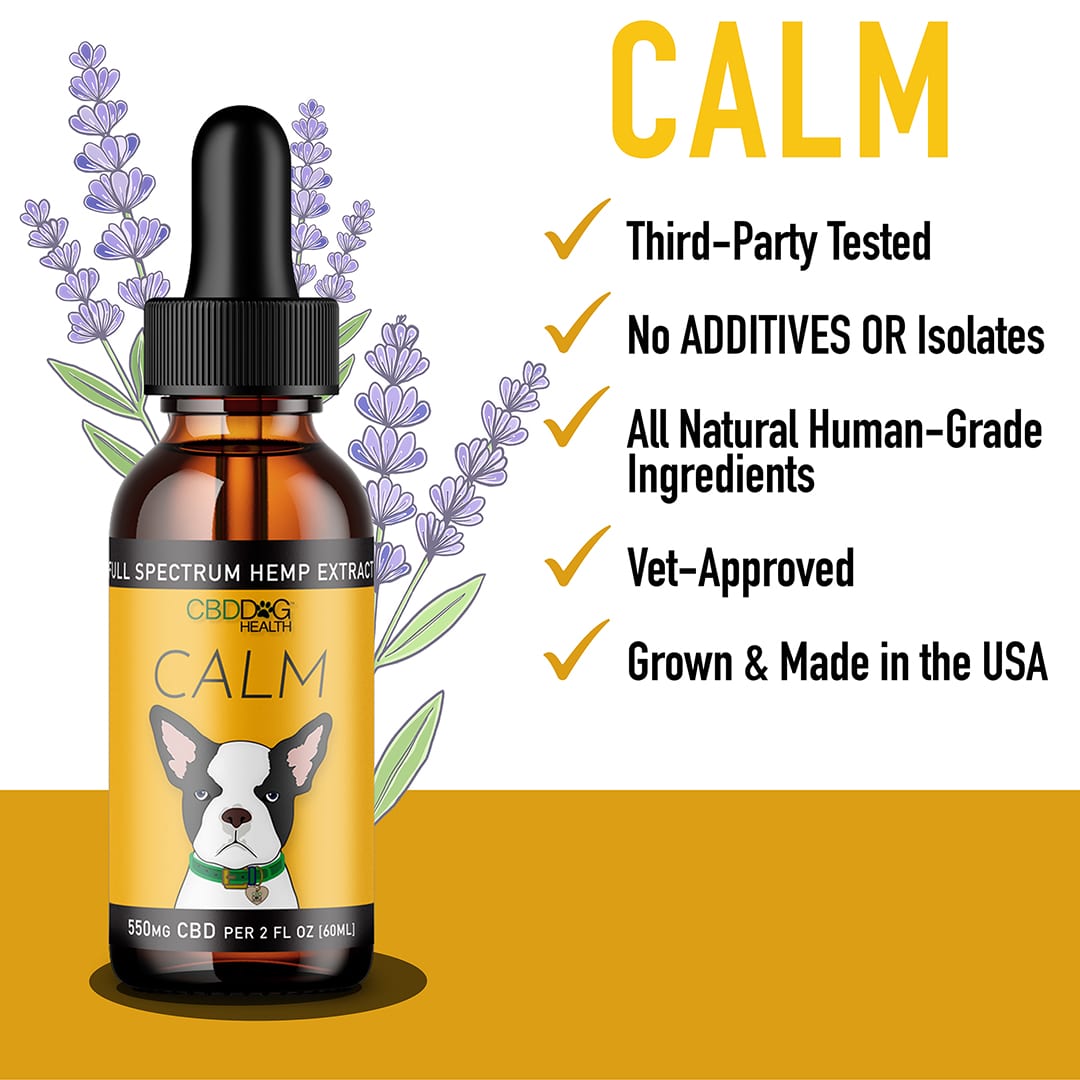 CBD Dog CALM: Travel, Noise & Stress Support for Dogs-Original Strength