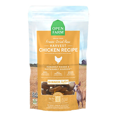 Open Farm Harvest Chicken Freeze Dried Raw Patties for Dogs 17.5oz