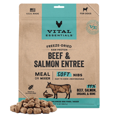 Vital Essentials Freeze-dried Soft Nibs Meal or Mixer Dog Food