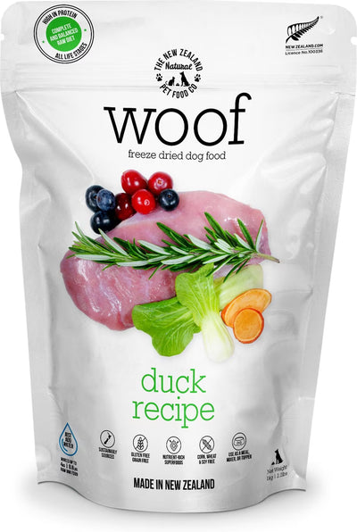 Woof Freeze Dried Dog Food Duck 9.9oz