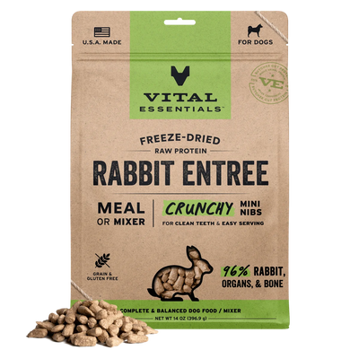 Vital Essentials Freeze-dried Crunchy Mini Nibs Meal or Mixer Dog Food