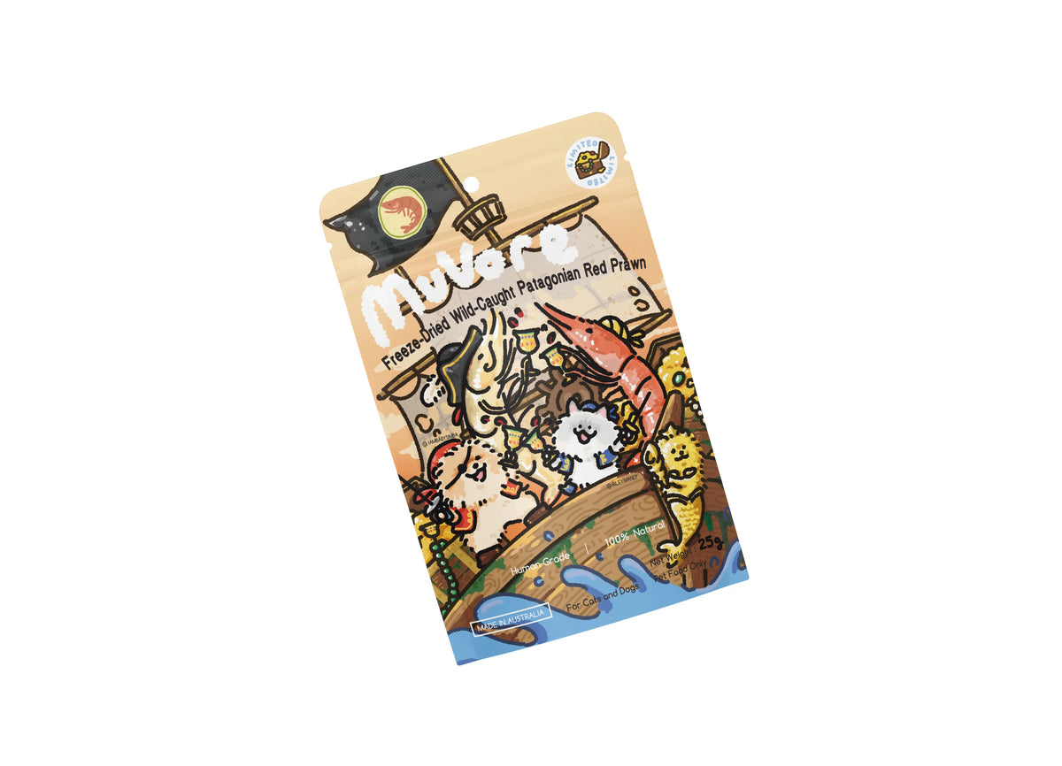 MuVore Freeze-Dried Wild-Caught Patagonian Red Prawn 25g