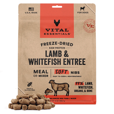 Vital Essentials Freeze-dried Soft Nibs Meal or Mixer Dog Food