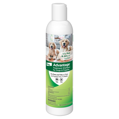 Advantage Dog Flea & Tick Shampoo for Puppies & Adult Dogs  Kills Fleas & Ticks  8 oz