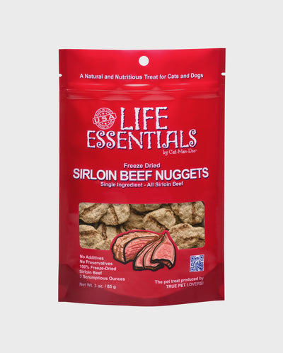 Life Essentials Freeze Dried Sirloin Beef Nuggets 3oz