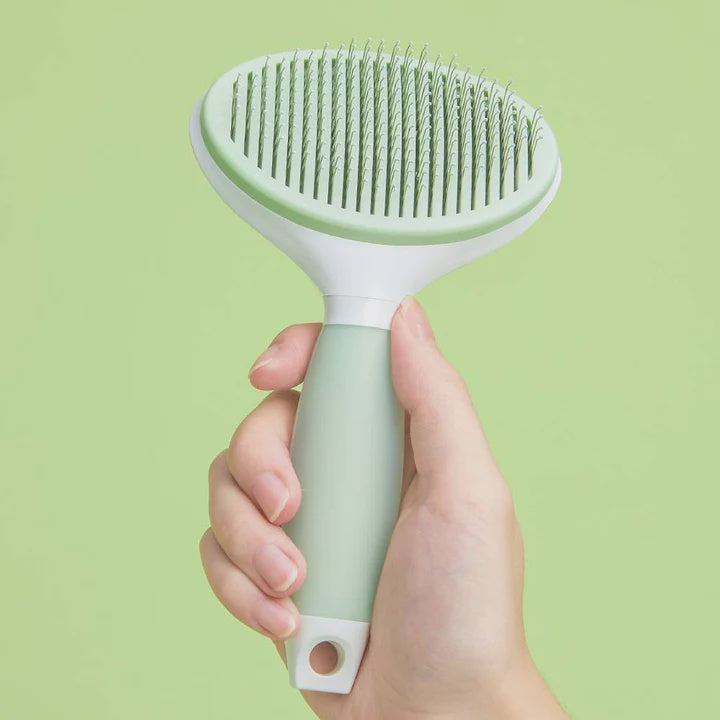 Michu Round Head Cream Pet Grooming Brush