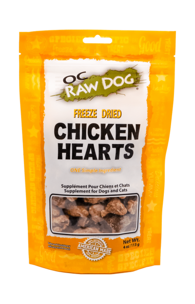 OC Raw Chicken Hearts 4OZ