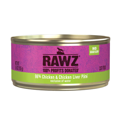Rawz Cat Can Pate Chicken&Chicken Liver 3oz