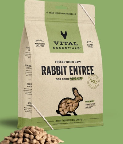 Vital Essentials Dog Mini Nibs Rabbit 14oz