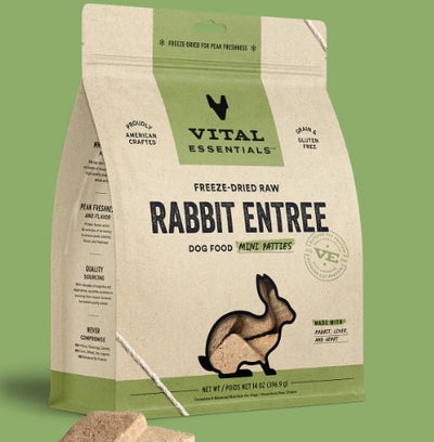 Vital Essentials Dog Mini Patties Rabbit 14oz
