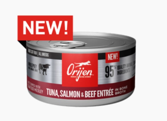 Orijen Cat Tuna Salmon Beef Entree Bone Broth 5.5oz