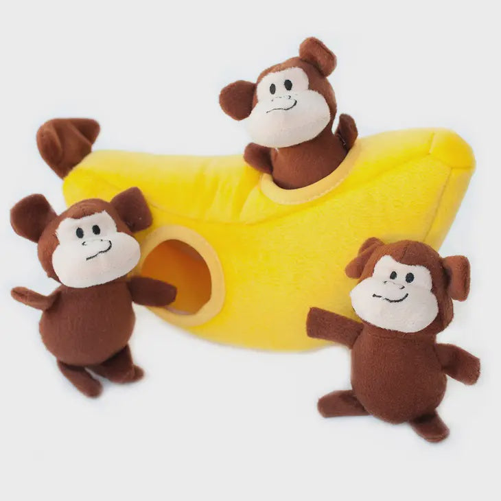 ZippyPaws Burrow Monkey 'n Banana