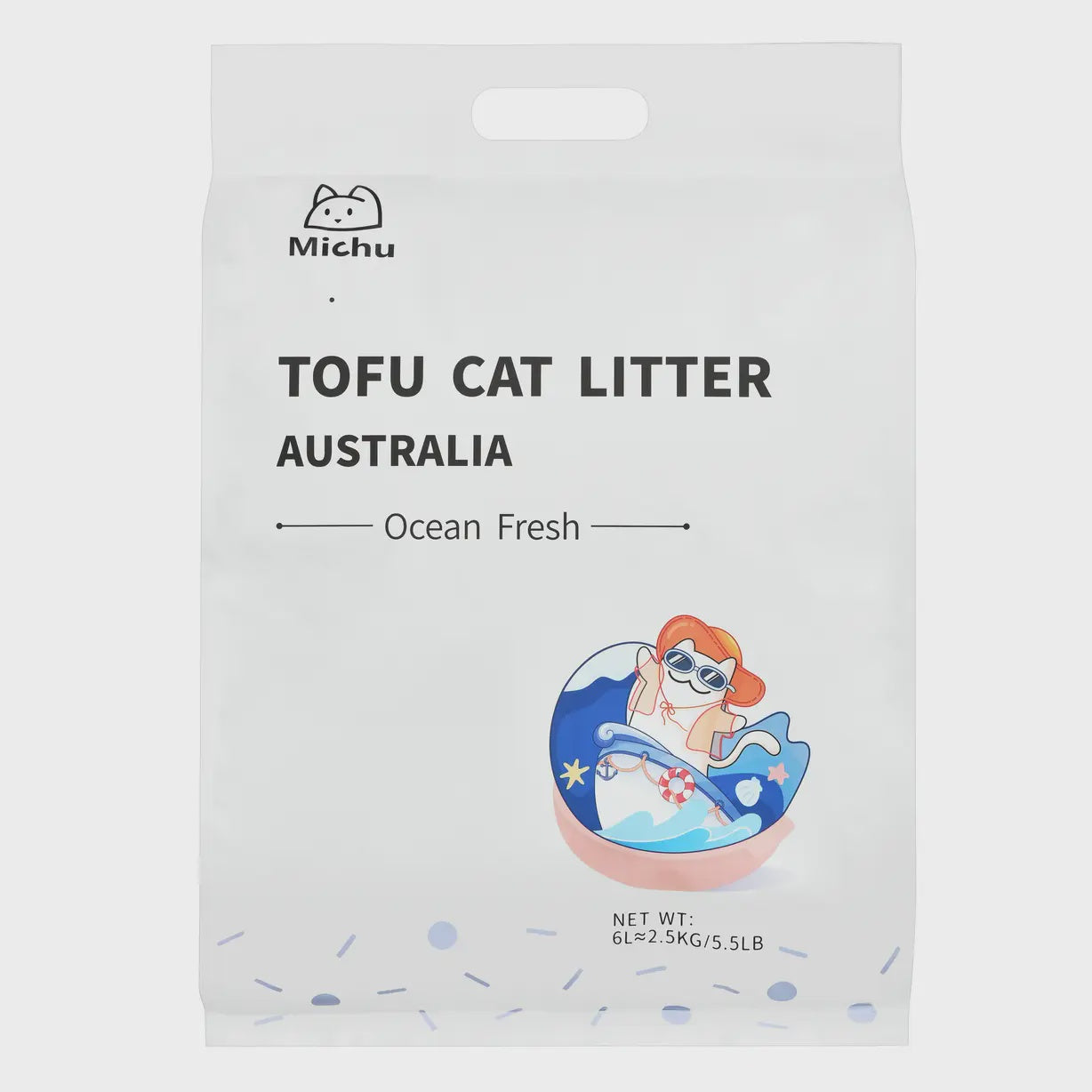 Michu Tofu Cat Litter Ocean Fresh  5.5lb